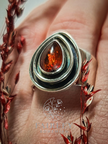 Amber Ring Boho Statement Ring
